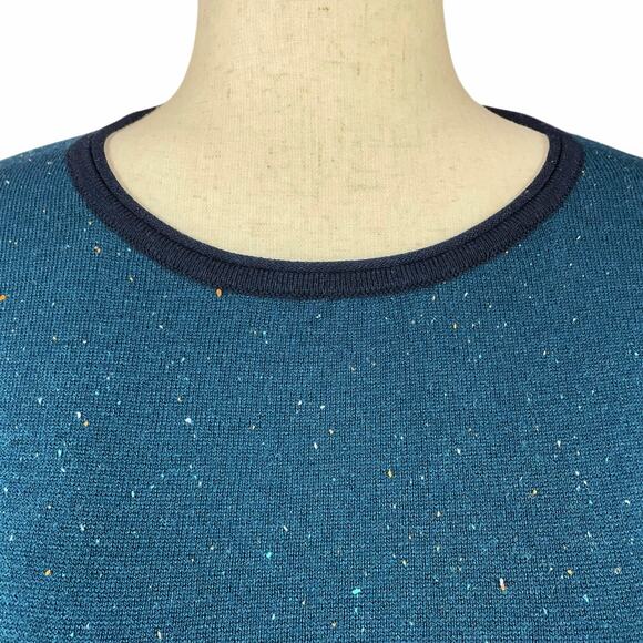 SMARTWOOL Women's Shadow Pine Colorblock Crew Sweater Twilight Blue Donegal Sz S - Picture 3 of 9